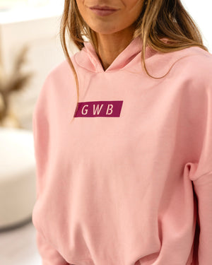 GWB Cropped Hoodie in Pink