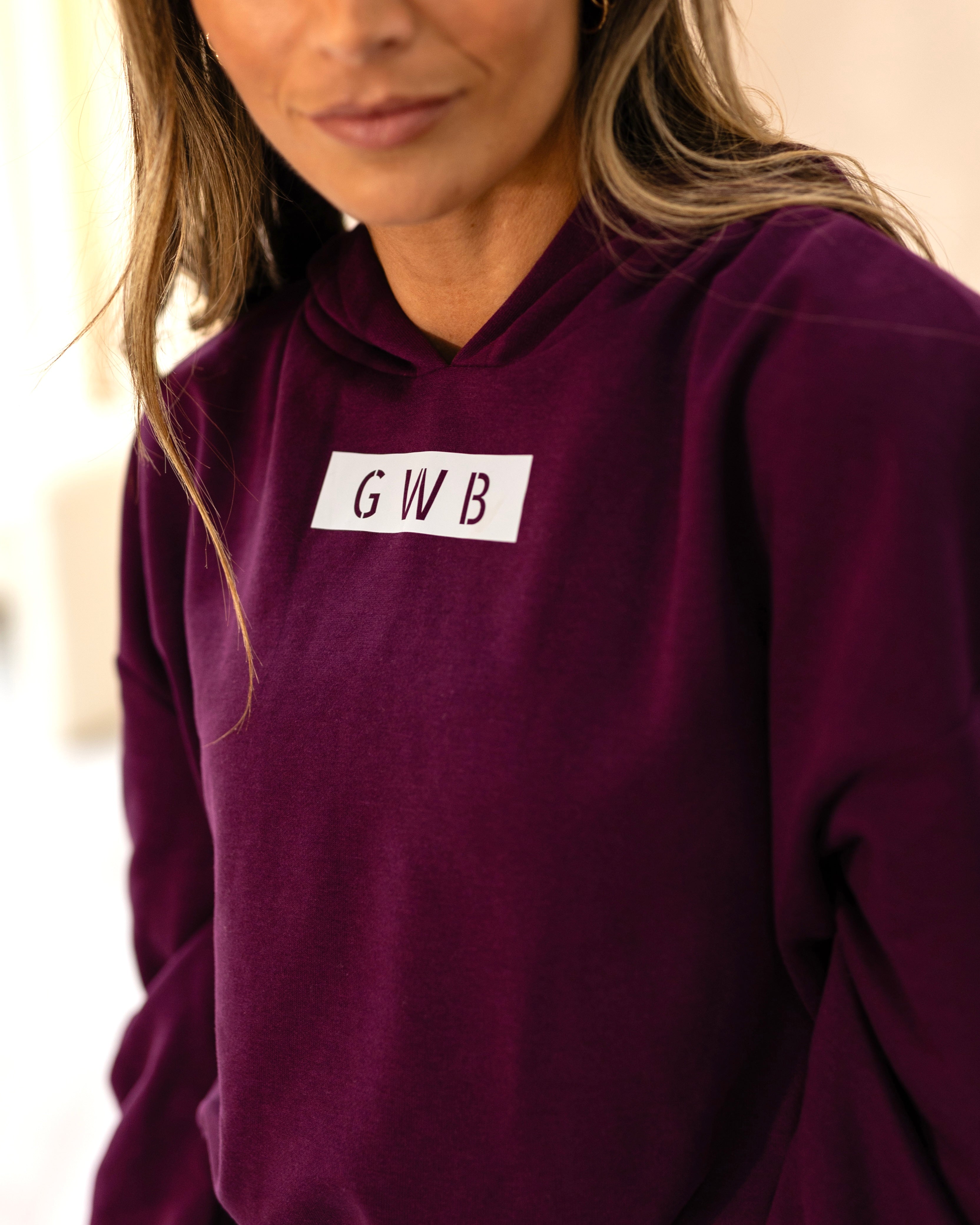 GWB Cropped Hoodie in Purple