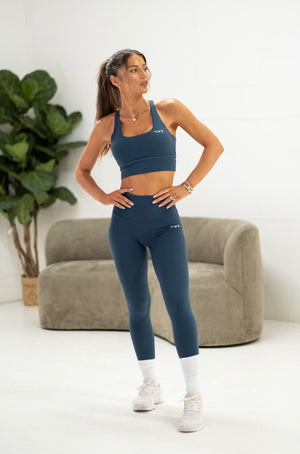 The New Flex2.0 Sports Bra in Navy