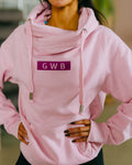 GWB Cross-necked Hoodie in Pink