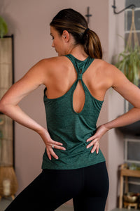The Alpha Knot Back Top in Forest Green