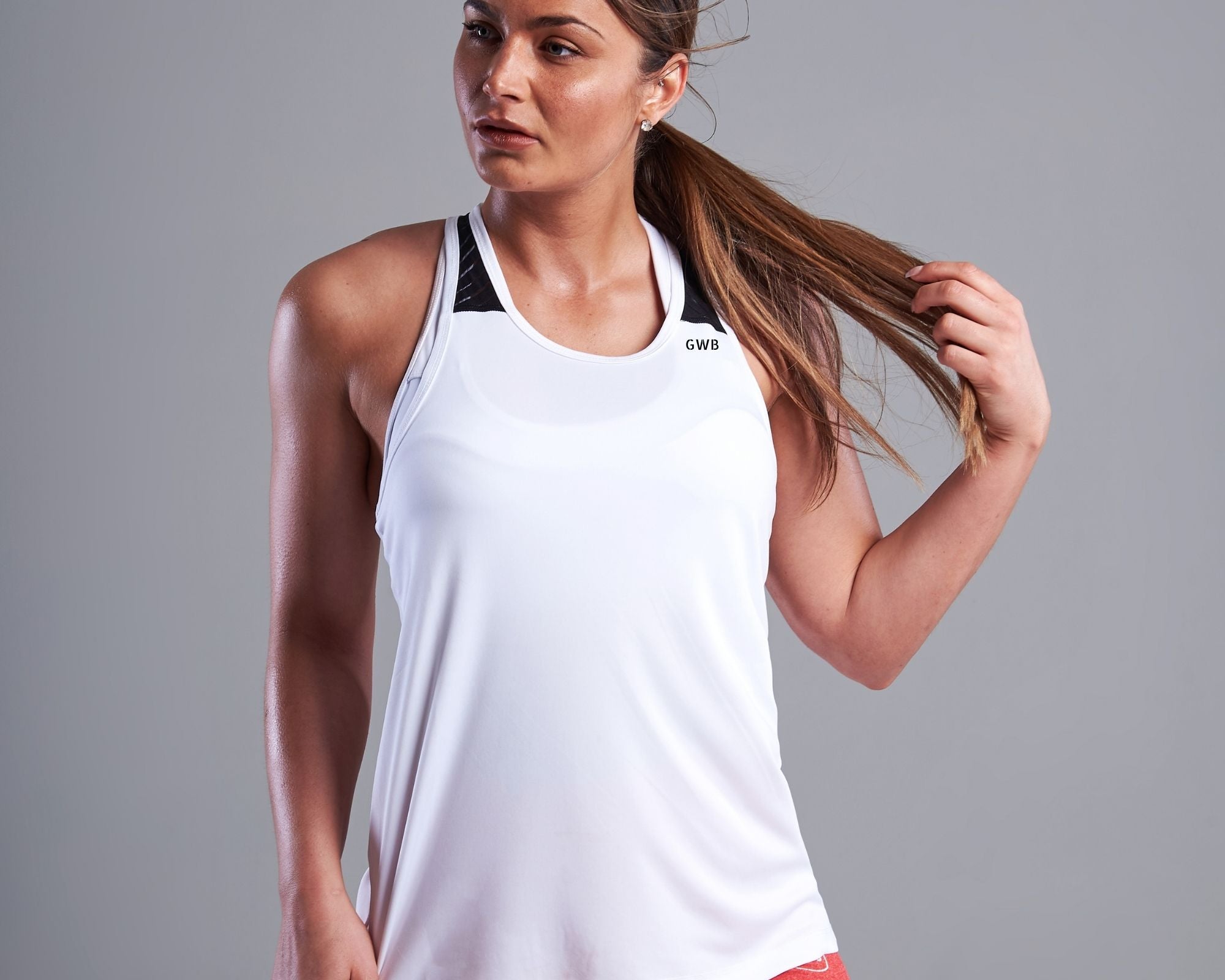 Maia Racer Back Top in White