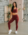 The Flex leggings in Burgundy